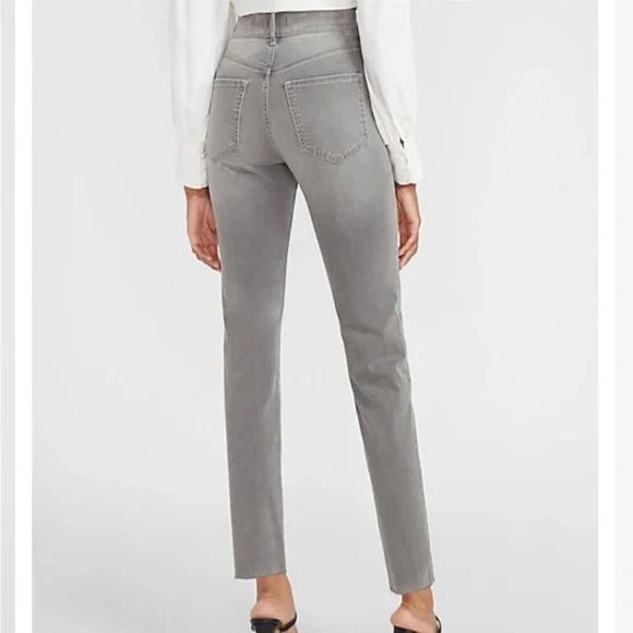 Express Slim Super high waist super soft grey jean - Picture 2 of 8